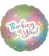 17" Thinking Of You Iridescent Foil Balloon